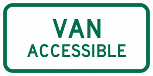 R7-8P-Van Accessible Sign (plaque) - Municipal Supply & Sign Co.