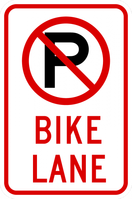 R7-9a-No Parking Bike Lane - Municipal Supply & Sign Co.