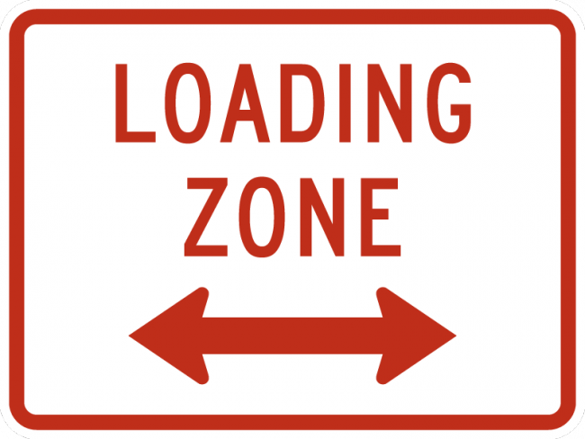 R8-3gP-Loading Zone Sign (plaque) - Municipal Supply & Sign Co.