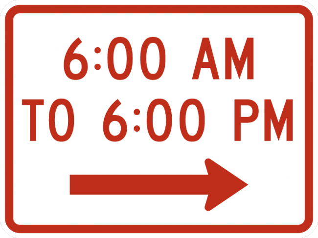 R8-3hPR-Times of Day Sign (plaque) - Municipal Supply & Sign Co.