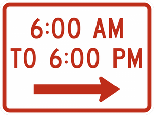 R8-3hPR-Times of Day Sign (plaque) - Municipal Supply & Sign Co.