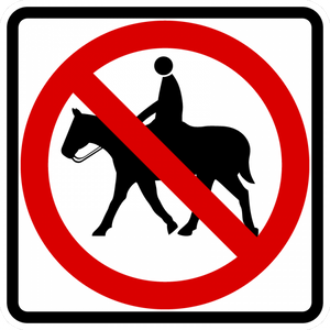R9-14-No Equestrians Sign - Municipal Supply & Sign Co.