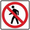 R9-3-No Pedestrian Crossing Sign (symbol) - Municipal Supply & Sign Co.