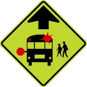 S3-1-School Bus Stop Ahead Sign - Municipal Supply & Sign Co.