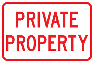 Private Property Sign - Municipal Supply & Sign Co.