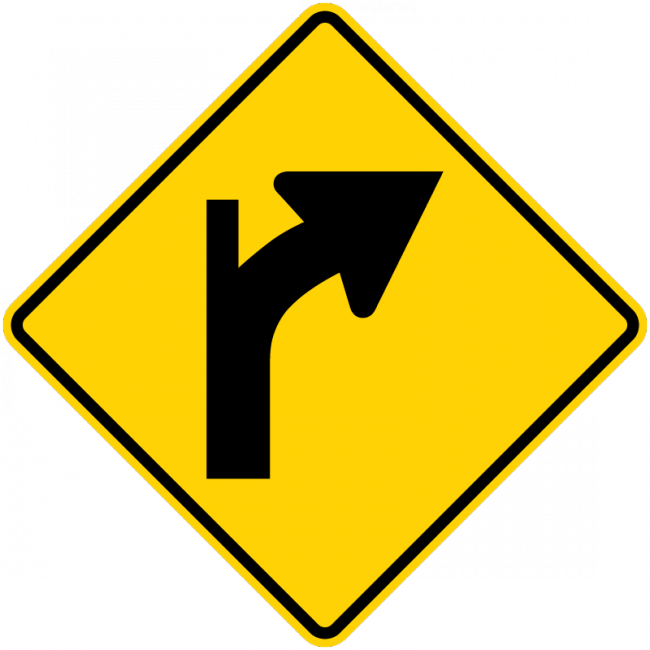 W1-10b-Combination Horizontal Alignment lntersection Sign - Municipal Supply & Sign Co.