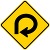 W1-15-270-degree Loop Sign - Municipal Supply & Sign Co.