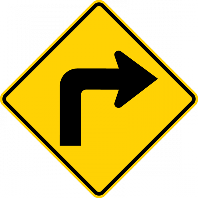 W1-1R-HorizontalAlignment Sign - Municipal Supply & Sign Co.