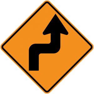 CW1-3-Turn and Curve Signs - Municipal Supply & Sign Co.