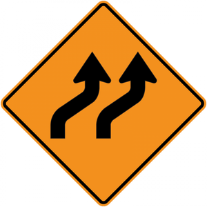 CW1-4b-Reverse Curve (2 or more lanes) - Municipal Supply & Sign Co.