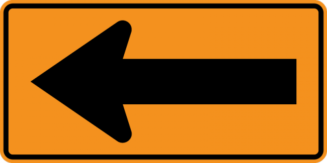 CW1-6-One-Direction Large Arrow - Municipal Supply & Sign Co.