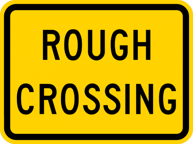 W10-15P-Rough Crossing (plaque) Sign - Municipal Supply & Sign Co.