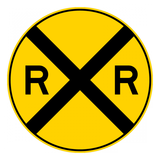 W10-1-Grade Crossing Advance Warning sign - Municipal Supply & Sign Co.
