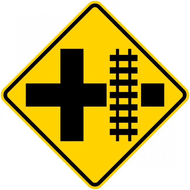 W10-2-Grade Crossing and Intersection Sign - Municipal Supply & Sign Co.