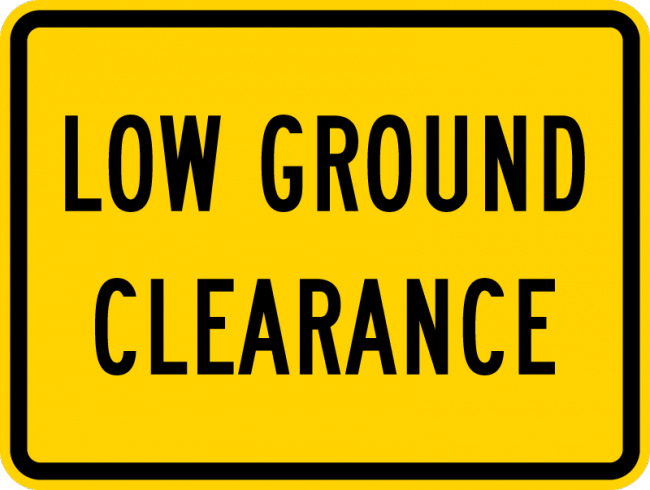 W10-5P-Low Ground Clearance Sign (plaque) - Municipal Supply & Sign Co.