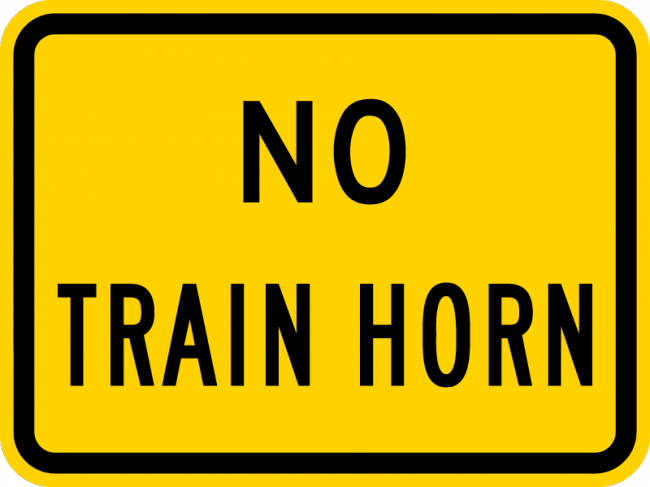 BW10-9P-No Train Horn Sign - Municipal Supply & Sign Co.