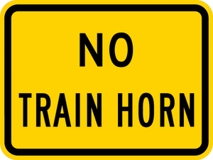 BW10-9P-No Train Horn Sign - Municipal Supply & Sign Co.
