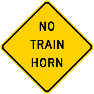 W10-9-No Train Horn Sign - Municipal Supply & Sign Co.