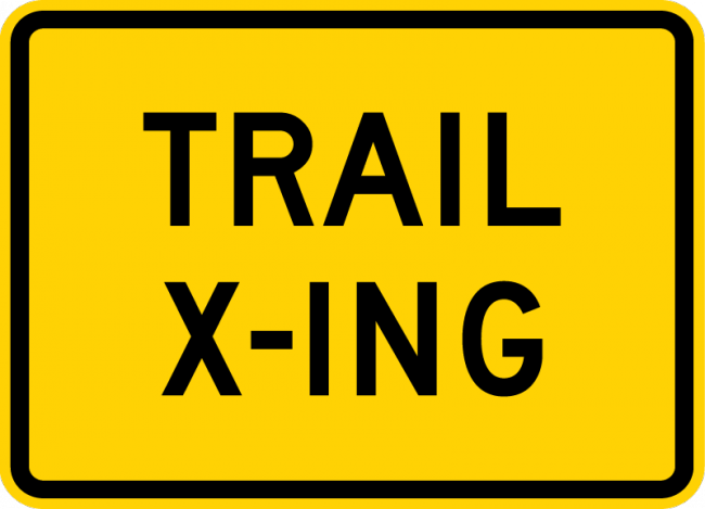 W11-15P-Trail X-ing Sign (plaque) - Municipal Supply & Sign Co.