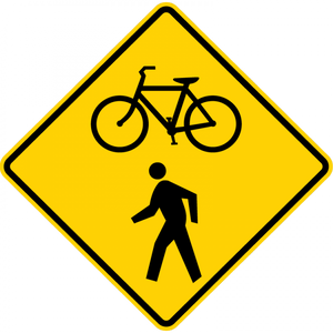 W11-15-Bicycle I Pedestrian Sign - Municipal Supply & Sign Co.