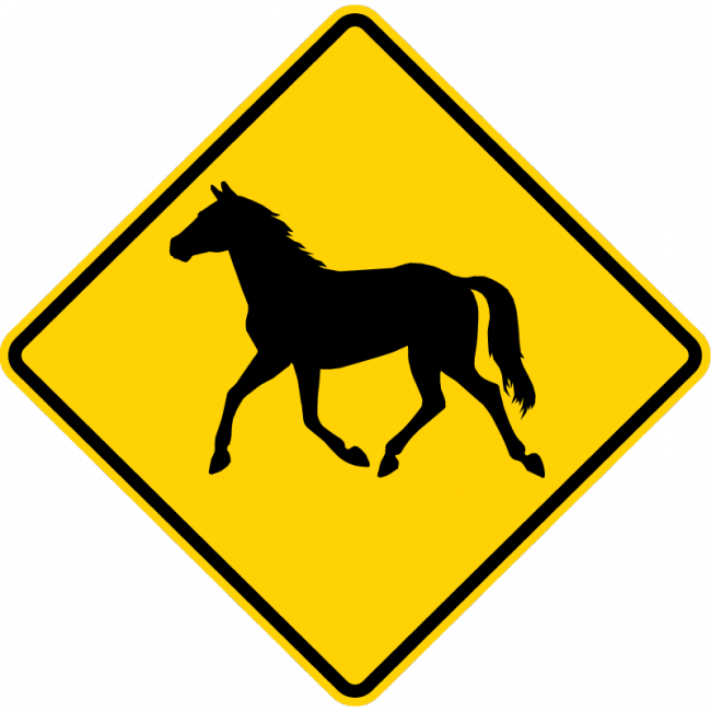 W11-22-Large Animals Sign - Municipal Supply & Sign Co.