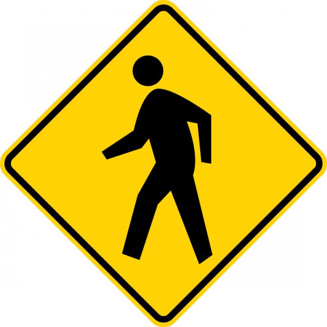 W11-2-Pedestrian Sign - Municipal Supply & Sign Co.