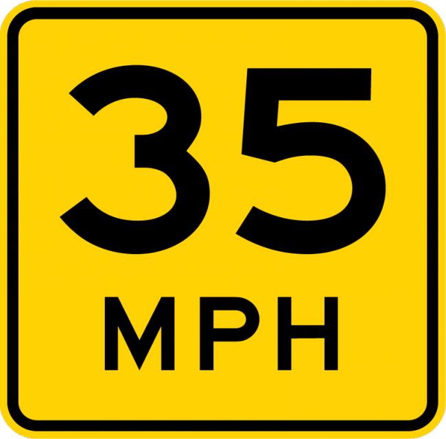 W13-1P-Advisory Speed (plaque) - Municipal Supply & Sign Co.
