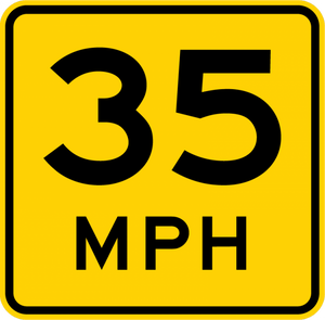 W13-1P-Advisory Speed (plaque) - Municipal Supply & Sign Co.