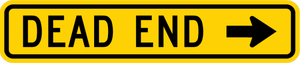 W14-1aR-Dead End (with arrow) - Municipal Supply & Sign Co.