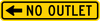 W14-2aL-No OuUet (with arrow) - Municipal Supply & Sign Co.