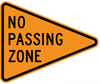 CW14-3-No Passing Zone (pennant) - Municipal Supply & Sign Co.