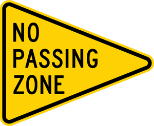 W14-3-No Passing Zone (pennant) - Municipal Supply & Sign Co.