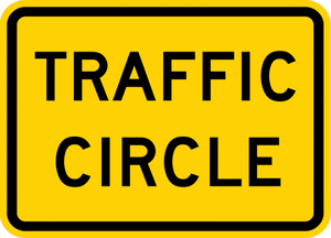 W16-12P-Traffic Circle (plaque) - Municipal Supply & Sign Co.