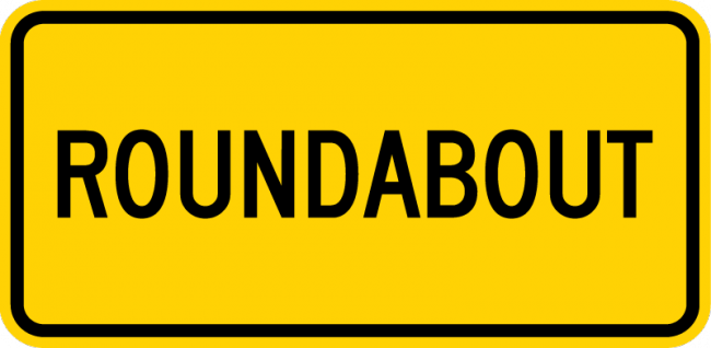 W16-17P-Roundabout (plaque) - Municipal Supply & Sign Co.