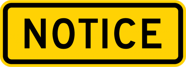W16-18P-NOTICE - Municipal Supply & Sign Co.