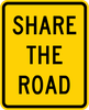 W16-1P-Share the Road Sign (plaque) - Municipal Supply & Sign Co.