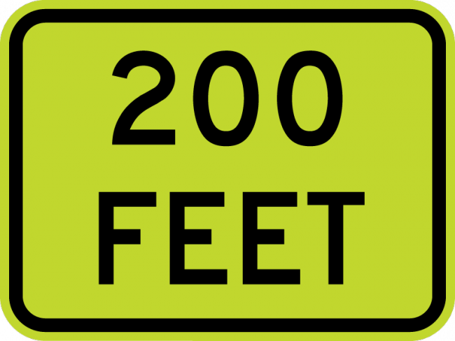 SW16-2P-XX Feet Sign - Municipal Supply & Sign Co.