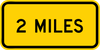 W16-3aP-XX Miles (1-line plaque) - Municipal Supply & Sign Co.