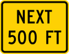 W16-4P-Next XX Feet (plaque) - Municipal Supply & Sign Co.