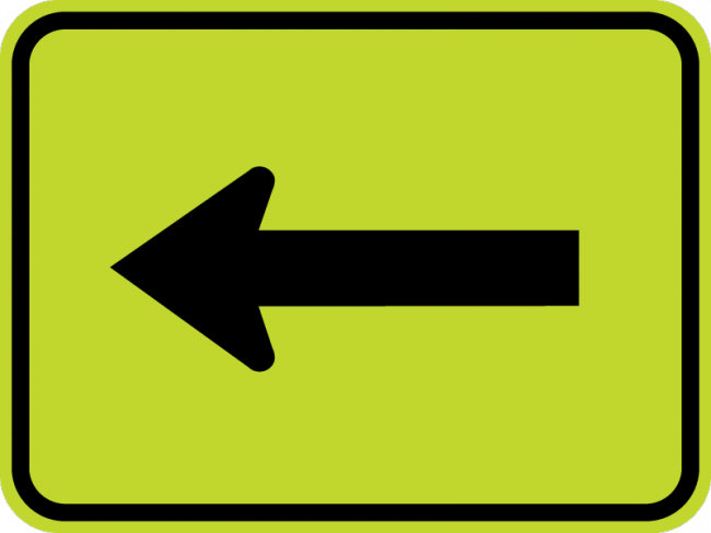 SW16-5P-Turn Arrow Sign - Municipal Supply & Sign Co.