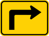 W16-6PR-Supplemental Arrow(plaque) - Municipal Supply & Sign Co.