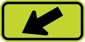 SW16-7PL-Diagonal Arrow Sign - Municipal Supply & Sign Co.