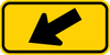 W16-7P-Downward Diagonal Arrow(plaque) - Municipal Supply & Sign Co.