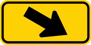 W16-7PR-Downward Diagonal Arrow(plaque) - Municipal Supply & Sign Co.
