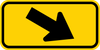 W16-7PR-Downward Diagonal Arrow(plaque) - Municipal Supply & Sign Co.