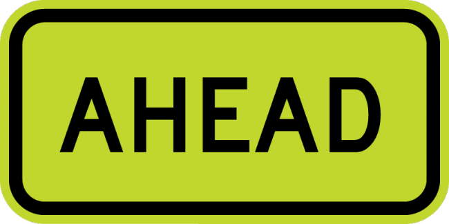 SW16-9P - Ahead Sign - Municipal Supply & Sign Co.