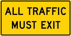 W19-5-All Traffic Must Exit - Municipal Supply & Sign Co.