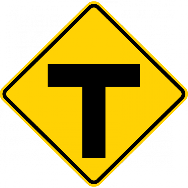 W2-4-Intersection Warning Sign - Municipal Supply & Sign Co.