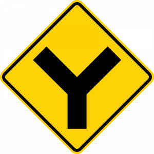 W2-5-Intersection Warning Sign - Municipal Supply & Sign Co.