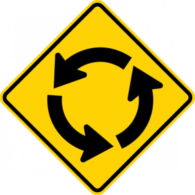 W2-6-Intersection Warning Sign - Municipal Supply & Sign Co.
